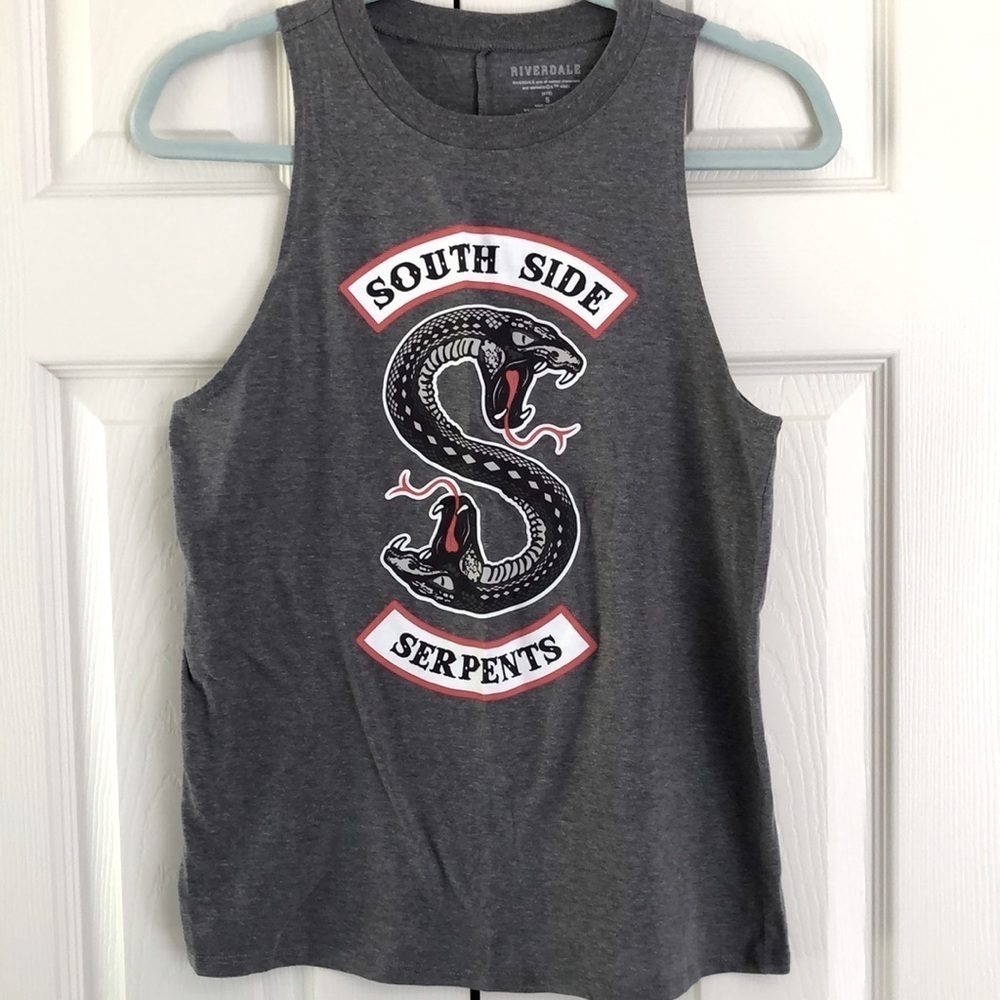 Riverdale Southside Side Serpents Tank Top Gray Size Small